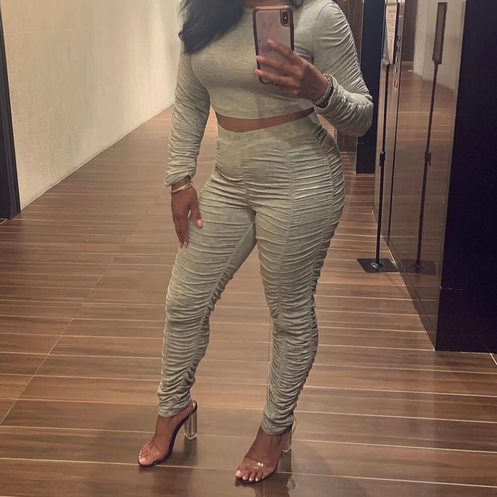 Ruched Pants Set